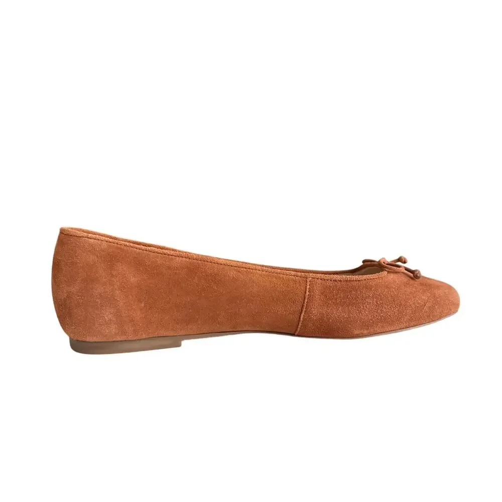 Jack Rogers Kenlyn Brown Suede Ballet Flat Size 9.5 NEW NWOT